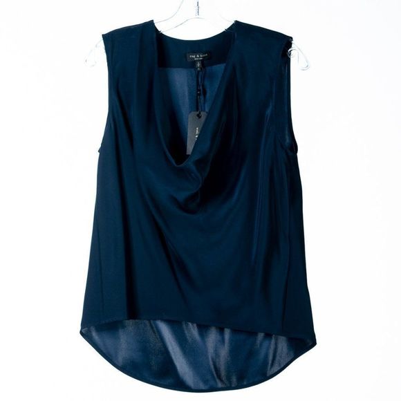 rag & bone Navy Rose Tank - NWT Size S - Picture 6 of 6